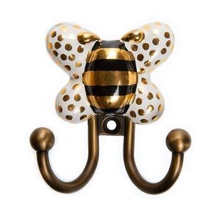 Brand New Mackenzie Childs Bumble Bee Wall Hook NWT
